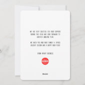 シンプルハッピーホリデイズサンタビーアピアルビジネス シーズンカード (裏面)