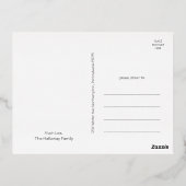 シンプルハッピーホリデイズレッド縦型3枚 |金ゴールド 箔シーズンポストカード (裏面)