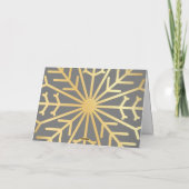 シンプルハッピーホリデーズスノーフレーク金ゴールド事業 カード (裏面)