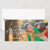 シンプルハッピーホリデーフォトカード シーズンカード (正面/裏面)