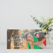 シンプルハッピーホリデーフォトカード シーズンカード (スタンド正面)