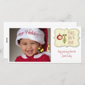 シンプルハッピーホリデー シーズンカード (正面/裏面)