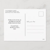 シンプルハッピーホリデーMinimalistスクリプト8写真 シーズンポストカード (裏面)