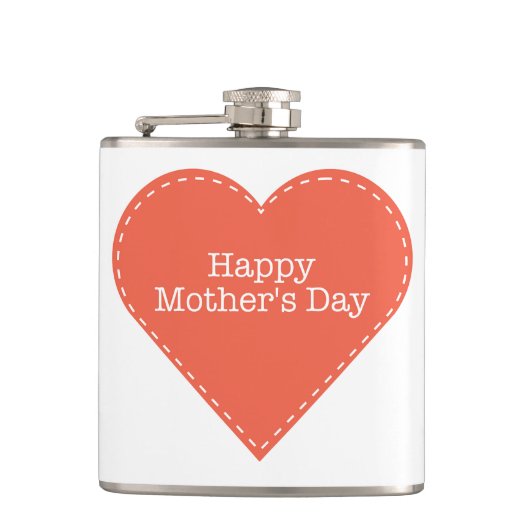 シンプルハッピーマザーズデイハート フラスク (正面)