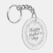 シンプルハッピーマザーズデイフローラリースキーチェーン キーホルダー (正面左)