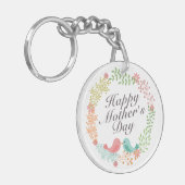 シンプルハッピーマザーズデイフローラリースキーチェーン キーホルダー (正面左)
