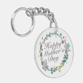 シンプルハッピーマザーズデイフローラリースキーチェーン キーホルダー (正面左)