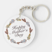 シンプルハッピーマザーズデイフローラリースキーチェーン キーホルダー (裏面)