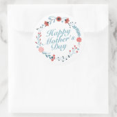 シンプルハッピーマザーズデイフローラリースシール ラウンドシール (バッグ)