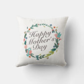 シンプルハッピーマザーズデイフローラリース |枕 クッション (裏面)