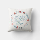 シンプルハッピーマザーズデイフローラリース |枕 クッション (裏面)
