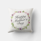 シンプルハッピーマザーズデイフローラリース |枕 クッション (裏面)