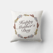 シンプルハッピーマザーズデイフローラリース |枕 クッション (裏面)