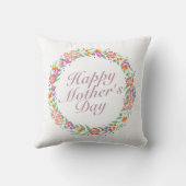 シンプルハッピーマザーズデイフローラリース |枕 クッション (裏面)