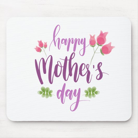 シンプルハッピーマザーズデイフローラ | マウスパッド (正面)