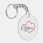 シンプルハッピーマザーズデイ |キーチェーン キーホルダー (正面左)