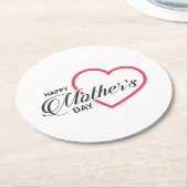 シンプルハッピーマザーズデイ |コースター ラウンドペーパーコースター (アングル)