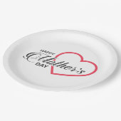 シンプルハッピーマザーズデイ | ペーパープレート (アングル)