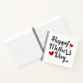 シンプルハッピーマザーズデー書道 |ノートブック ノートブック (内部)