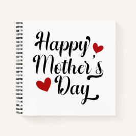 シンプルハッピーマザーズデー書道 |ノートブック ノートブック
