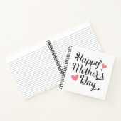 シンプルハッピーマザーズデー書道 |ノートブック ノートブック (内部)