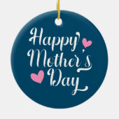 シンプルハッピーマザーデイ書道 |オーナメント セラミックオーナメント (裏面)