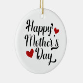 シンプルハッピーマザーデイ書道 |オーナメント セラミックオーナメント (右)