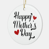 シンプルハッピーマザーデイ書道 |オーナメント セラミックオーナメント (左)