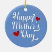 シンプルハッピーマザーデイ書道 |オーナメント セラミックオーナメント (裏面)