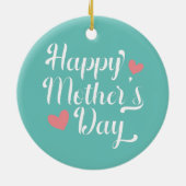 シンプルハッピーマザーデイ書道 |オーナメント セラミックオーナメント (裏面)