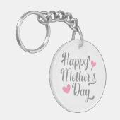 シンプルハッピーマザーデイ書道 |キーチェーン キーホルダー (正面左)