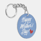 シンプルハッピーマザーデイ書道 |キーチェーン キーホルダー (正面左)