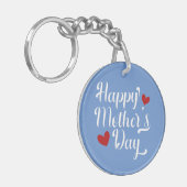 シンプルハッピーマザーデイ書道 |キーチェーン キーホルダー (正面左)