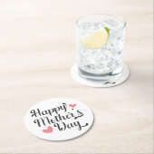 シンプルハッピーマザーデイ書道|コースター ラウンドペーパーコースター (インサイチュ)