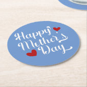 シンプルハッピーマザーデイ書道 |コースター ラウンドペーパーコースター (アングル)