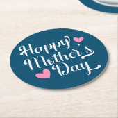 シンプルハッピーマザーデイ書道 |コースター ラウンドペーパーコースター (アングル)