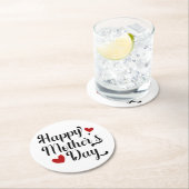 シンプルハッピーマザーデイ書道|コースター ラウンドペーパーコースター (インサイチュ)