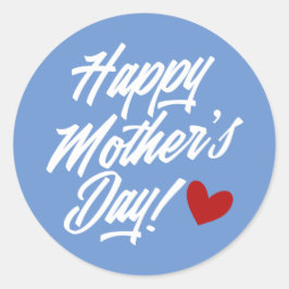 シンプルハッピーマザーデイ書道 |ステッカー ラウンドシール