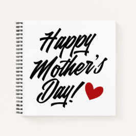 シンプルハッピーマザーデイ書道 |ノートブック ノートブック