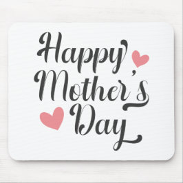 シンプルハッピーマザーデイ書道 |マウスパッド マウスパッド