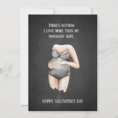 シンプルハッピー妊娠中のバレンタインデーの贈り物 シーズンカード (正面)