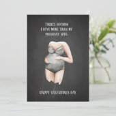 シンプルハッピー妊娠中のバレンタインデーの贈り物 シーズンカード (スタンド正面)