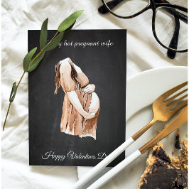 シンプルハッピー妊娠中のバレンタインデーの贈り物 シーズンカード