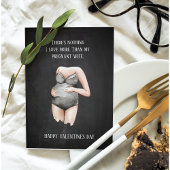 シンプルハッピー妊娠中のバレンタインデーの贈り物 シーズンカード