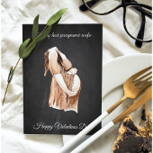 シンプルハッピー妊娠中のバレンタインデーの贈り物 シーズンカード