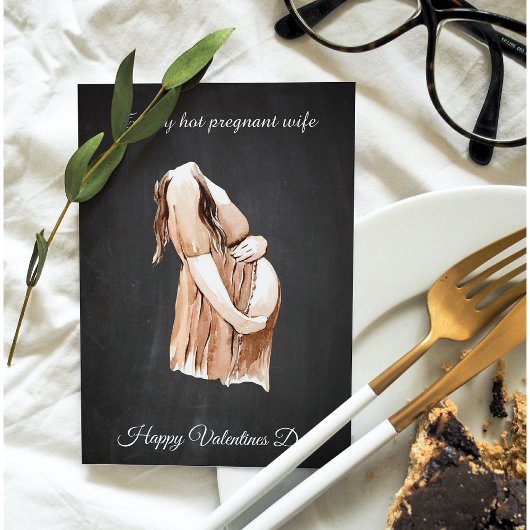 シンプルハッピー妊娠中のバレンタインデーの贈り物 シーズンカード