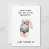 シンプルハッピー妊娠中のバレンタインデーの贈り物 シーズンカード (正面)