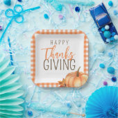 シンプルハッピー感謝祭 |秋紅葉 ペーパープレート (パーティー)