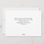 シンプルハッピー父の日、おじいちゃん2枚の写真 シーズンカード (裏面)