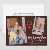 シンプルハッピー父の日、おじいちゃん2枚の写真 シーズンカード (正面/裏面)